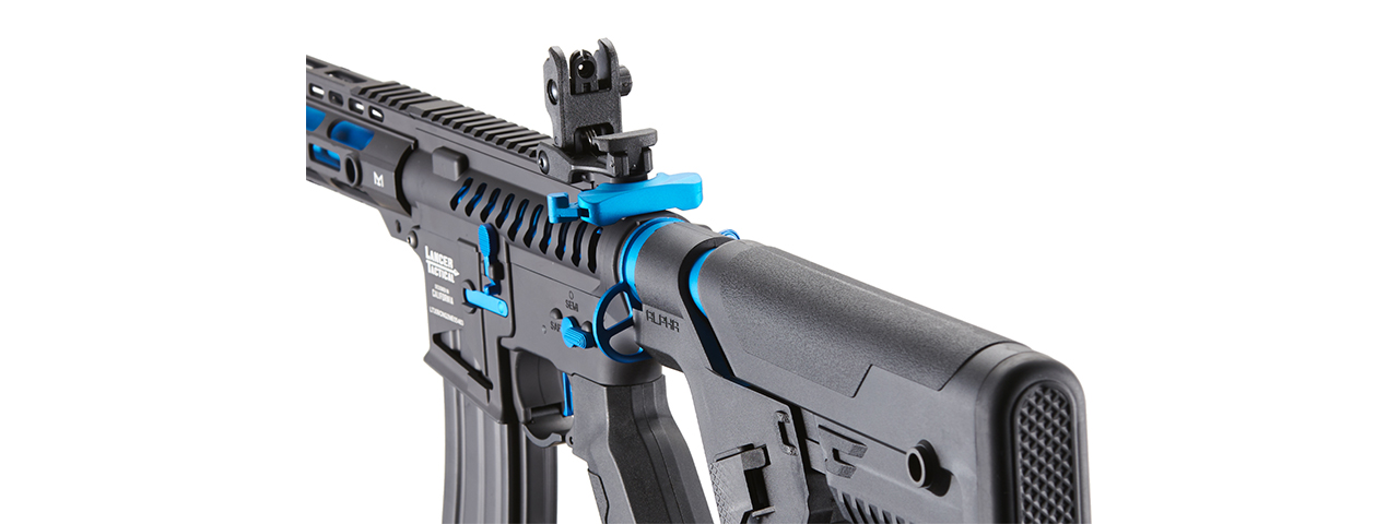 Lancer Tactical Enforcer BLACKBIRD Skeleton AEG w/ Alpha Stock [HIGH FPS] (BLACK/BLUE) - Click Image to Close