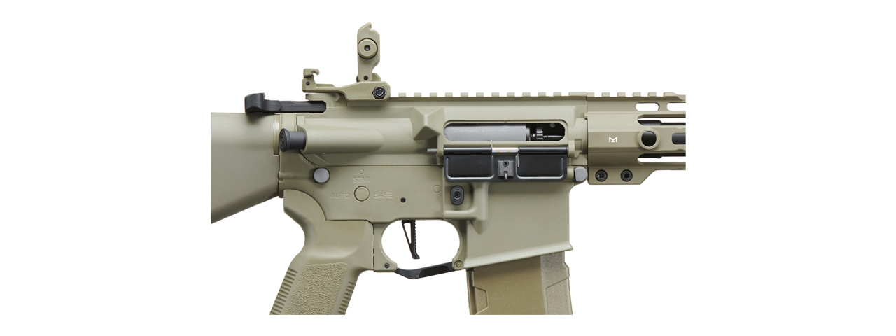 Lancer Tactical Gen 3 Enforcer Black Bird Airsoft AEG w/ Stubby Stock (Color: Tan) - Click Image to Close