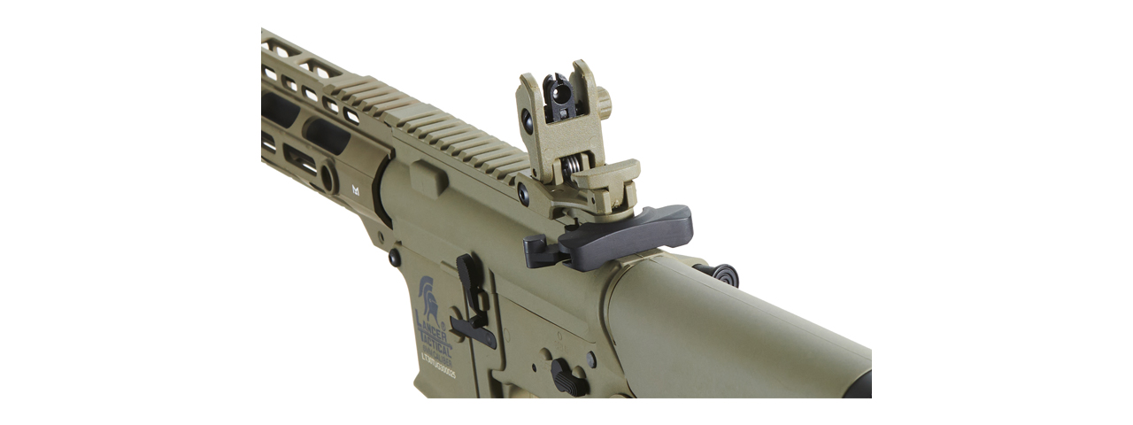 Lancer Tactical Gen 3 Enforcer Black Bird Airsoft AEG w/ Stubby Stock (Color: Tan) - Click Image to Close