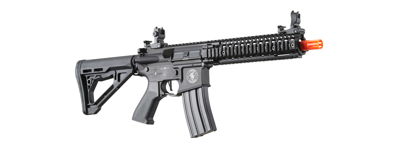 Lancer Tactical Proline Raider MK18 M4 AEG Rifle with Delta Stock (Color: Black) - Click Image to Close