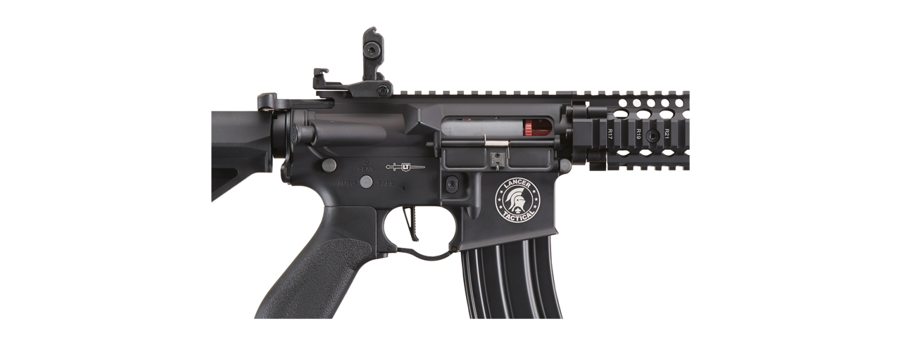Lancer Tactical Proline Raider MK18 M4 AEG Rifle with Delta Stock (Color: Black) - Click Image to Close