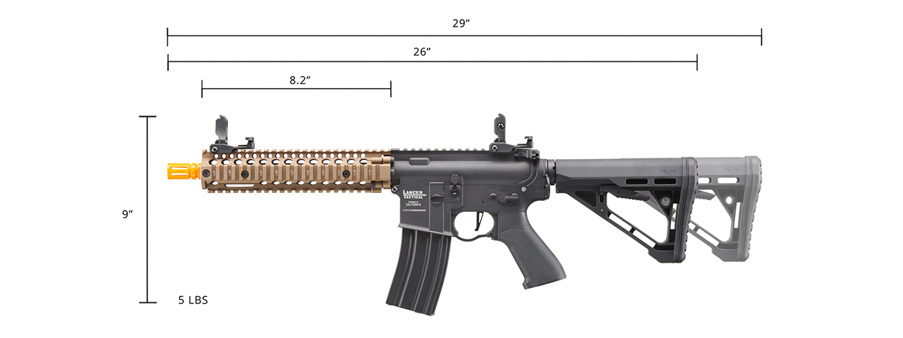 Lancer Tactical Proline Raider M4 Airsoft AEG Rifle (Color: Bronze & Black)