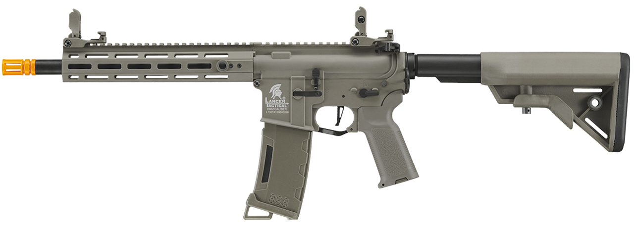 Lancer Tactical Gen 3 Hellion M-LOK 10" Airsoft M4 AEG (Color: Tan) - Click Image to Close