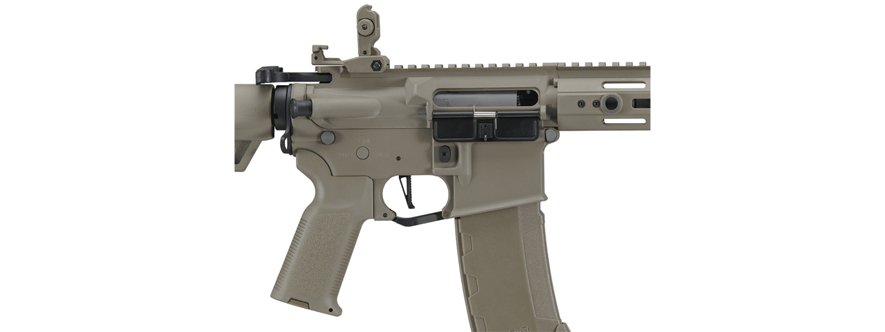 Lancer Tactical Gen 3 Hellion M-LOK 10" Airsoft M4 AEG (Color: Tan) - Click Image to Close