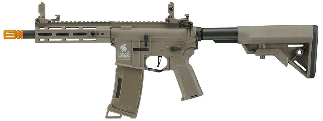 Lancer Tactical Gen 3 Hellion M-LOK 7" Airsoft M4 AEG (Color: Tan) - Click Image to Close