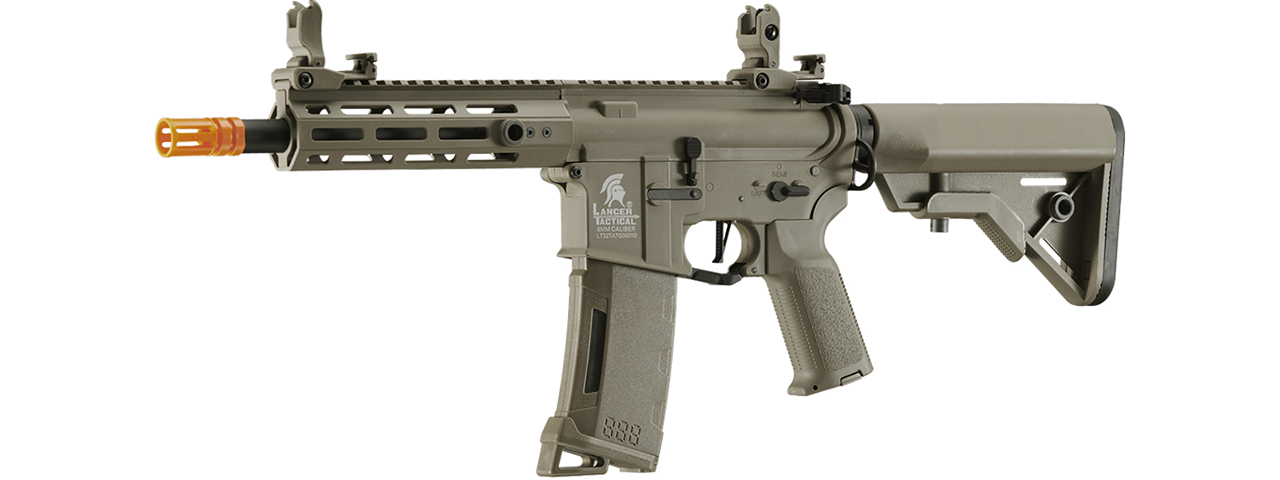 Lancer Tactical Gen 3 Hellion M-LOK 7" Airsoft M4 AEG (Color: Tan)