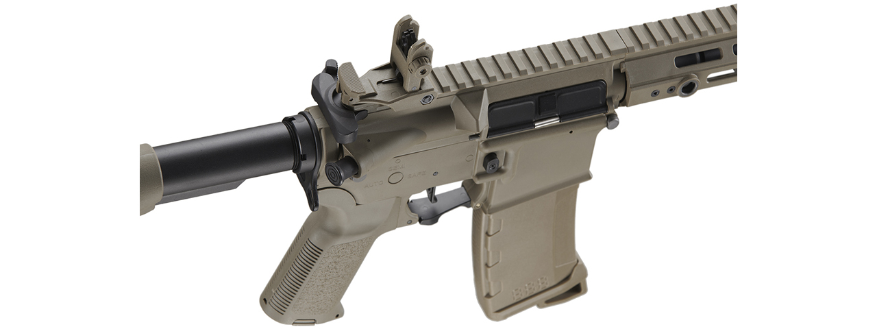 Lancer Tactical Gen 3 Hellion M-LOK 7" Airsoft M4 AEG (Color: Tan) - Click Image to Close