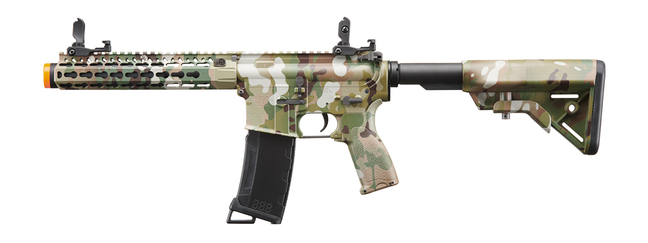 Lancer Tactical BR Stealth 9" Keymod Airsoft M4 Rifle (Color: Multi-Camo) - Click Image to Close