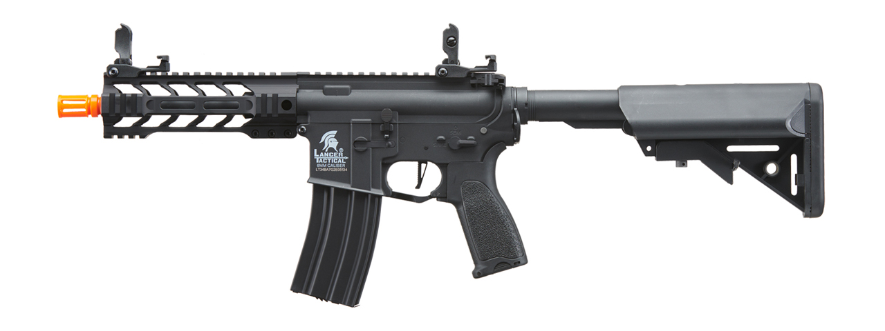 Lancer Tactical Enforcer Hybrid Gen-2 Battle Hawk 7" Rail AEG Rifle, Black - Click Image to Close