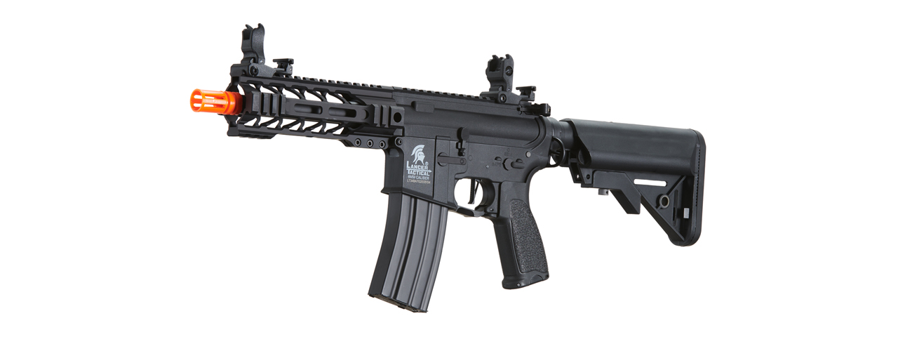 Lancer Tactical Enforcer Hybrid Gen-2 Battle Hawk 7" Rail AEG Rifle, Black - Click Image to Close