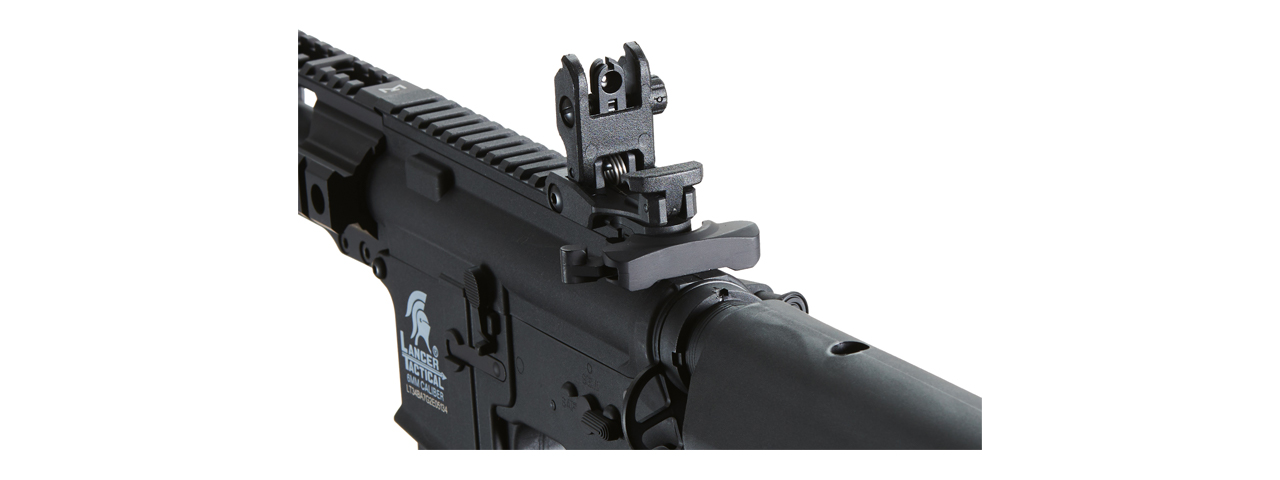 Lancer Tactical Enforcer Hybrid Gen-2 Battle Hawk 7" Rail AEG Rifle, Black - Click Image to Close