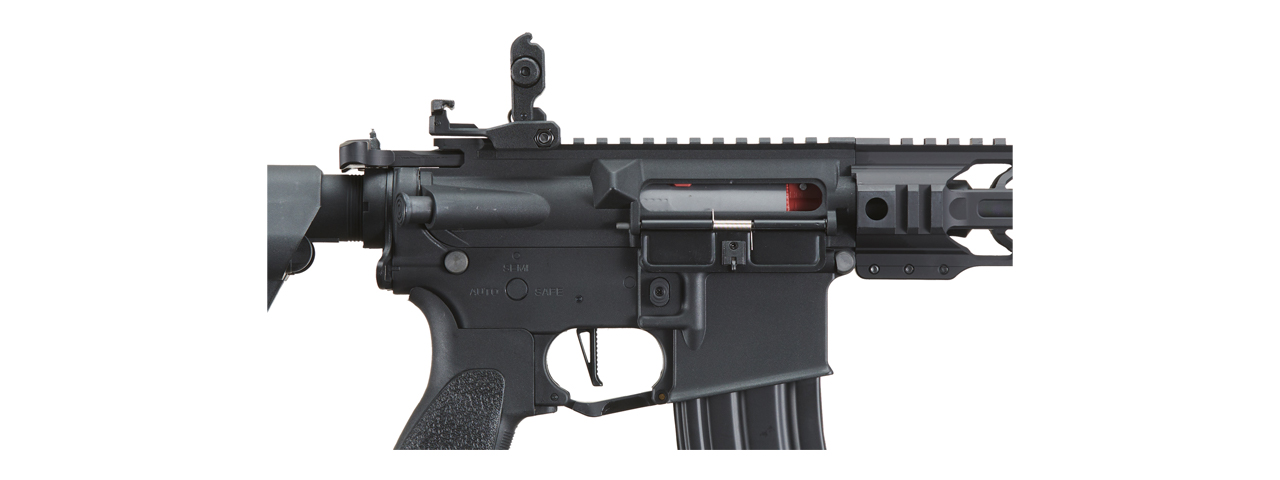 Lancer Tactical Enforcer Hybrid Gen-2 Battle Hawk 7" Rail AEG Rifle, Black - Click Image to Close
