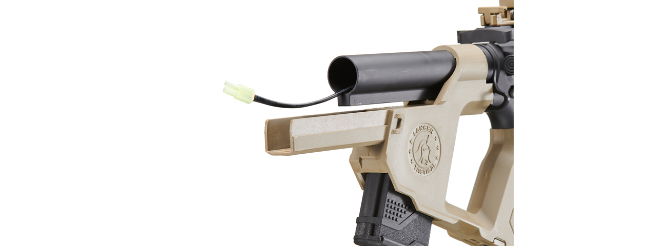 Lancer Tactical Two-Tone Enforcer Battle Hawk Airsoft AEG w/ Alpha Stock (Color: Black / Tan)