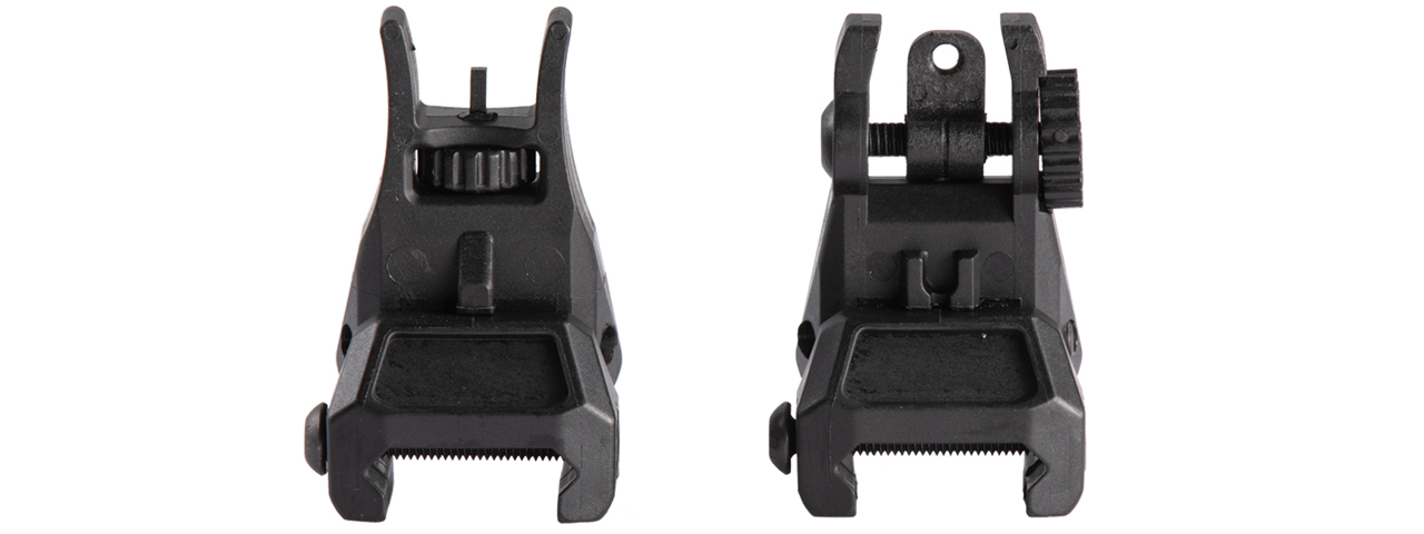 Lancer Tactical LT-35 Flip-Up Iron Sights (Color: Black) - Click Image to Close