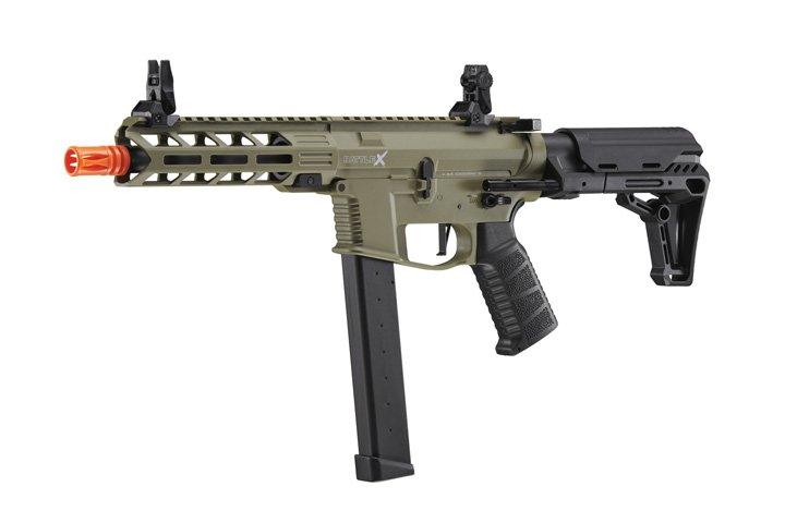 Lancer Tactical Gen 2 9mm Battle X CQB Carbine Airsoft AEG (Color: Tan) - Click Image to Close