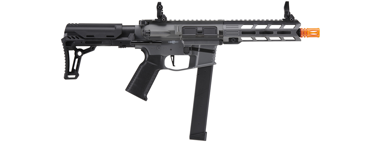 Lancer Tactical Gen 2 9mm Battle X CQB Carbine Airsoft AEG (Color: Grey) - Click Image to Close