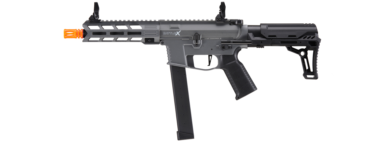 Lancer Tactical Gen 2 9mm Battle X CQB Carbine Airsoft AEG (Color: Grey)