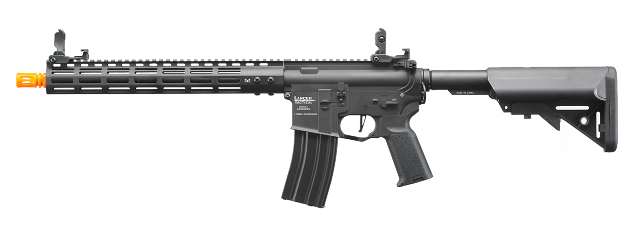 Lancer Tactical Archon 14" M-LOK Proline Series M4 Airsoft Rifle w/ Crane Stock (Color: Black) - Click Image to Close