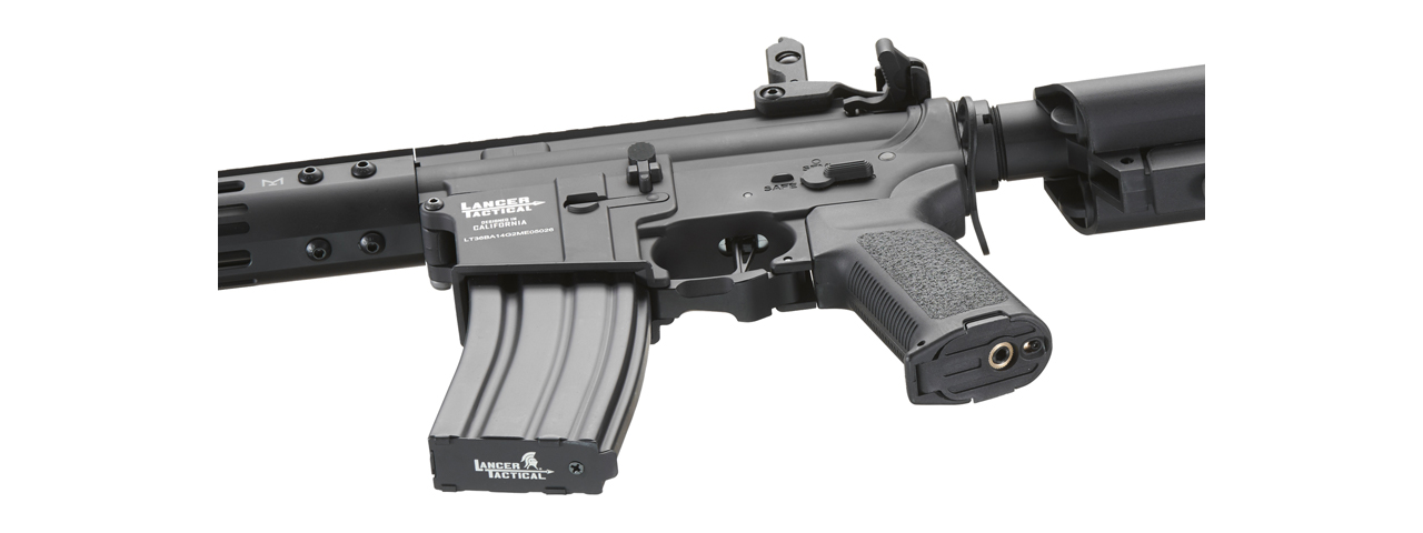 Lancer Tactical Archon 14" M-LOK Proline Series M4 Airsoft Rifle w/ Crane Stock (Color: Black) - Click Image to Close