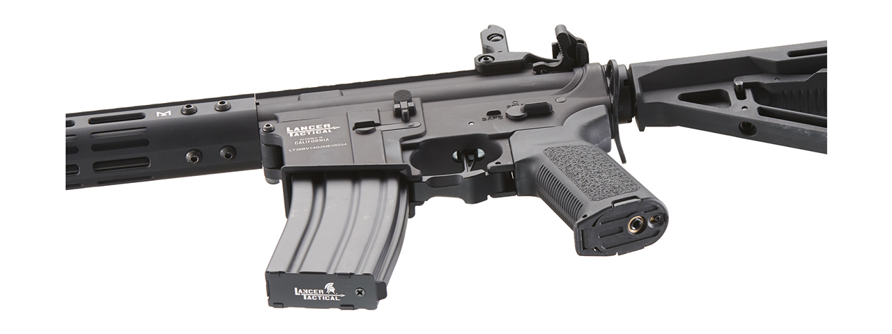 Lancer Tactical Archon 14" M-LOK Proline Series M4 Airsoft Rifle w/ Delta Stock (Color: Black) - Click Image to Close