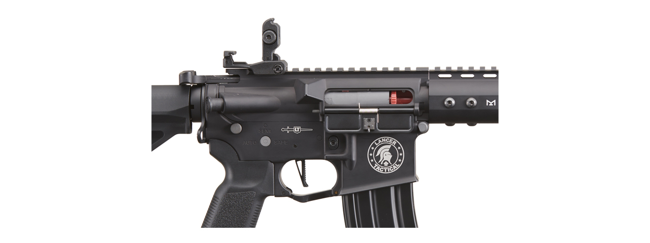 Lancer Tactical Archon 9" M-LOK Proline Series M4 Airsoft Rifle w/ Delta Stock (Color: Black) - Click Image to Close