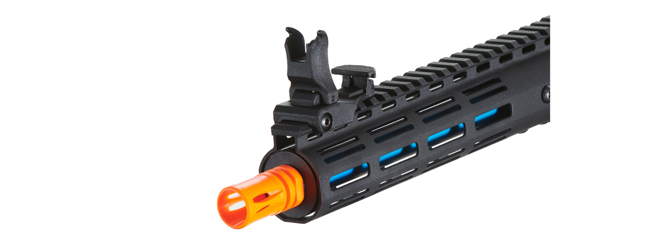 Lancer Tactical Gen 3 Archon 9" M-LOK M4 Airsoft Rifle w/ Delta Stock (Color: Black & Blue)