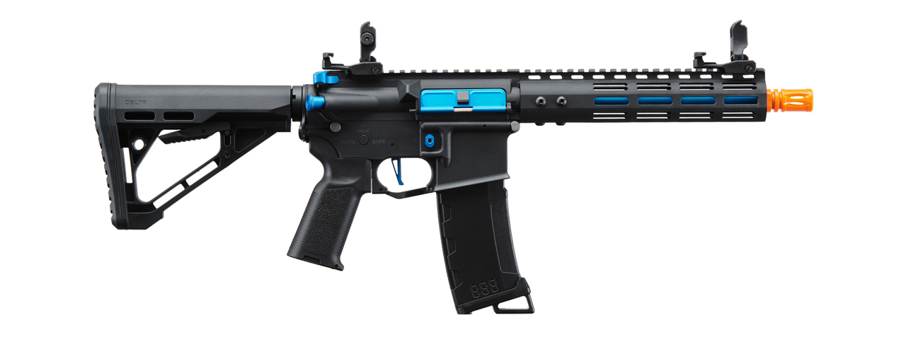 Lancer Tactical Gen 3 Archon 9" M-LOK M4 Airsoft Rifle w/ Delta Stock (Color: Black & Blue)