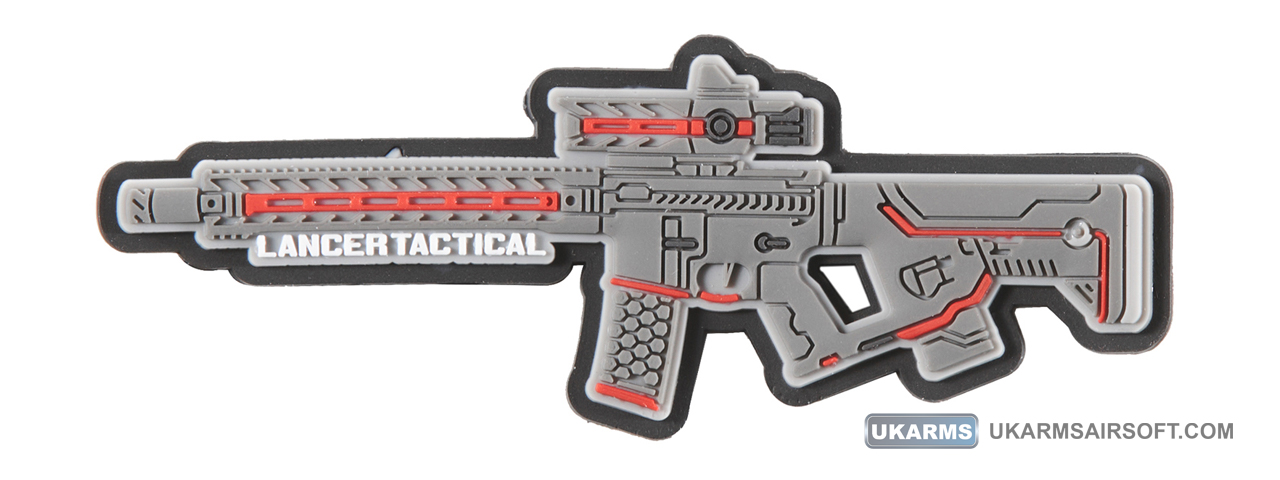 Lancer Tactical Gen 3 Archon 9" M-LOK M4 Airsoft Rifle w/ Delta Stock (Color: Black & Red)