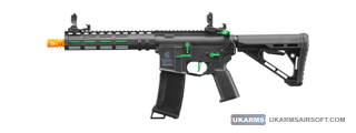 Lancer Tactical Gen 3 Archon 9" M-LOK M4 Airsoft Rifle w/ Delta Stock (Color: Black & Green)