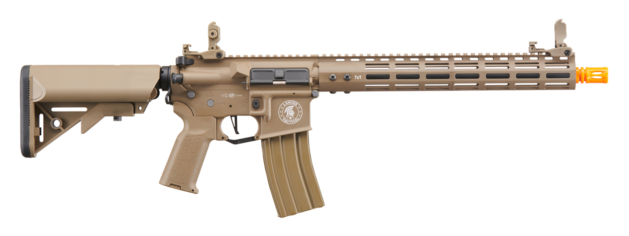 Lancer Tactical Archon 14" M-LOK Proline Series M4 Airsoft Rifle w/ Crane Stock (Color: Tan) - Click Image to Close