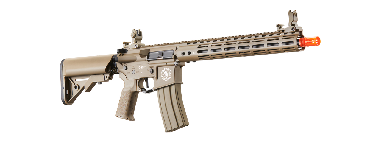 Lancer Tactical Archon 14" M-LOK Proline Series M4 Airsoft Rifle w/ Crane Stock (Color: Tan) - Click Image to Close