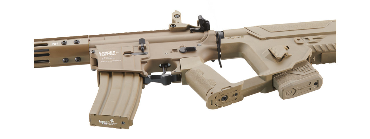 Lancer Tactical Archon 14" M-LOK Proline Series M4 Airsoft Rifle w/ Alpha Stock (Color: Tan)