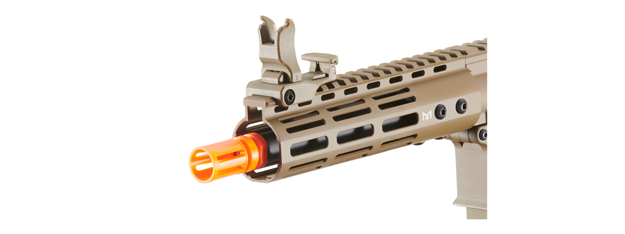 Lancer Tactical Archon 7" M-LOK Proline Series M4 Airsoft Rifle w/ Stubby Stock (Color: Tan)