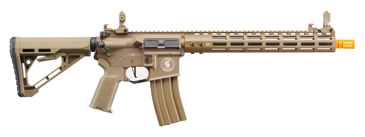 Lancer Tactical Archon 14" M-LOK Proline Series M4 Airsoft Rifle w/ Delta Stock (Color: Tan) - Click Image to Close