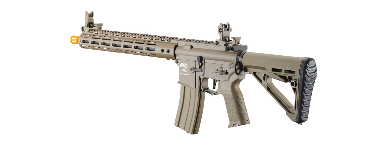 Lancer Tactical Archon 14" M-LOK Proline Series M4 Airsoft Rifle w/ Delta Stock (Color: Tan)