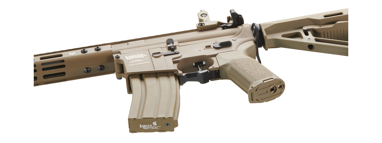 Lancer Tactical Archon 14" M-LOK Proline Series M4 Airsoft Rifle w/ Delta Stock (Color: Tan)