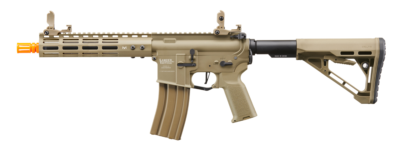 Lancer Tactical Archon 9" M-LOK Proline Series M4 Airsoft Rifle w/ Delta Stock (Color: Tan)