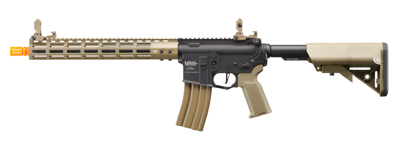 Lancer Tactical Archon 14" M-LOK Proline Series M4 Airsoft Rifle w/ Crane Stock (Color: Two-Tone) - Click Image to Close