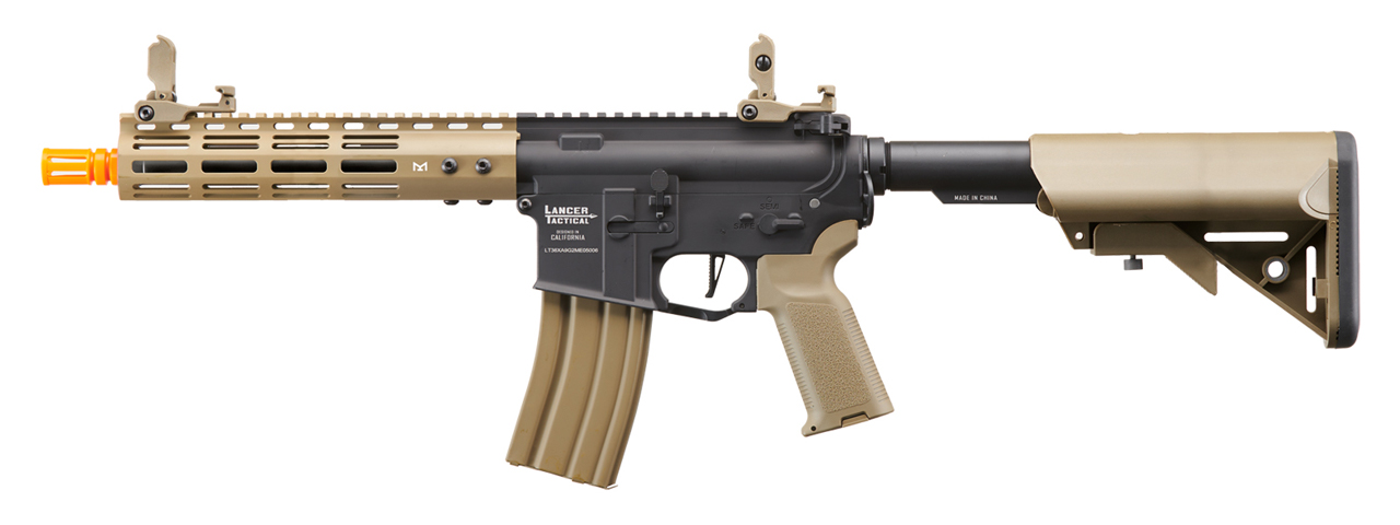 Lancer Tactical Archon 9" M-LOK Proline Series M4 Airsoft Rifle w/ Crane Stock (Color: Two-Tone) - Click Image to Close