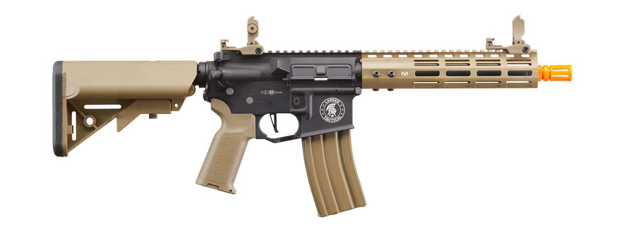 Lancer Tactical Archon 9" M-LOK Proline Series M4 Airsoft Rifle w/ Crane Stock (Color: Two-Tone) - Click Image to Close