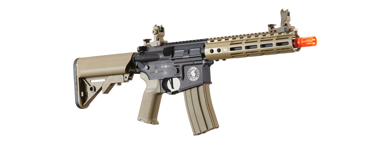 Lancer Tactical Archon 9" M-LOK Proline Series M4 Airsoft Rifle w/ Crane Stock (Color: Two-Tone) - Click Image to Close