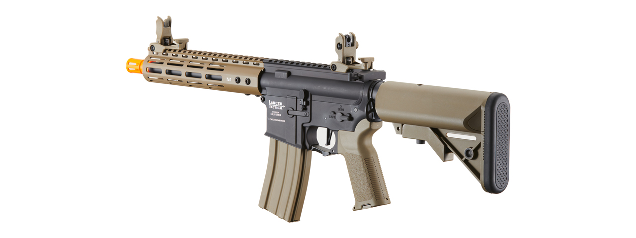 Lancer Tactical Archon 9" M-LOK Proline Series M4 Airsoft Rifle w/ Crane Stock (Color: Two-Tone) - Click Image to Close