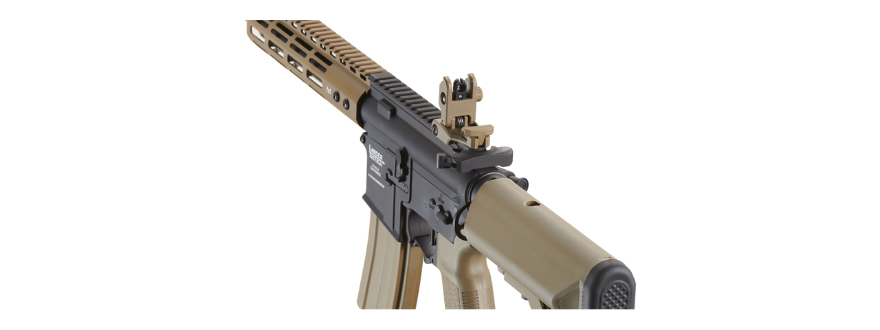 Lancer Tactical Archon 9" M-LOK Proline Series M4 Airsoft Rifle w/ Crane Stock (Color: Two-Tone) - Click Image to Close