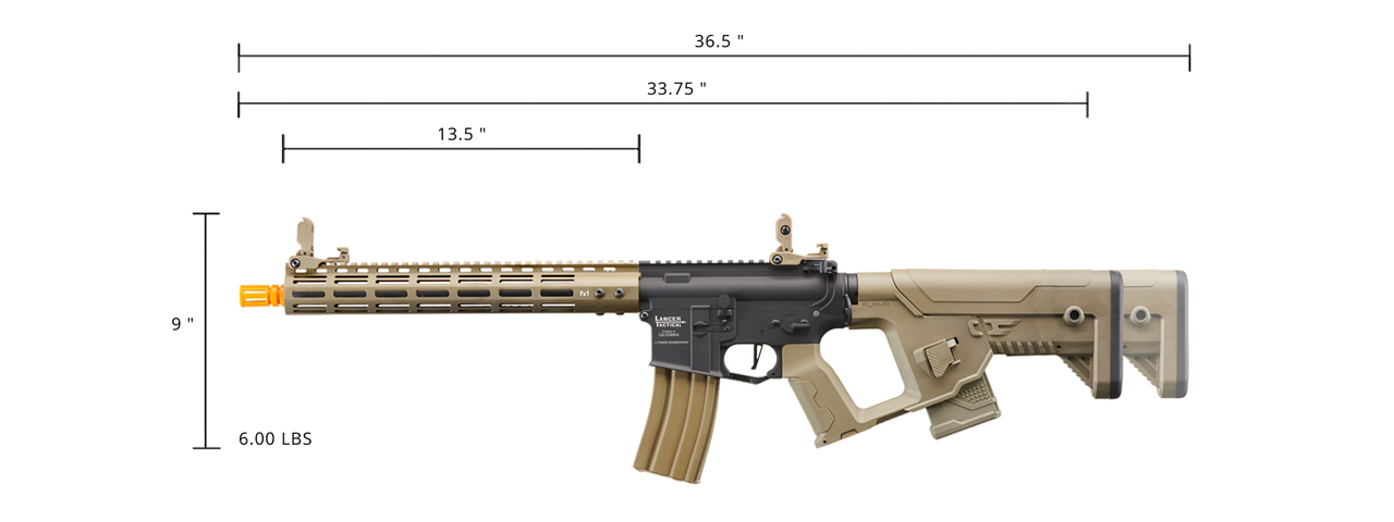 Lancer Tactical Archon 14" M-LOK Proline Series M4 Airsoft Rifle w/ Alpha Stock (Color: Two-Tone)