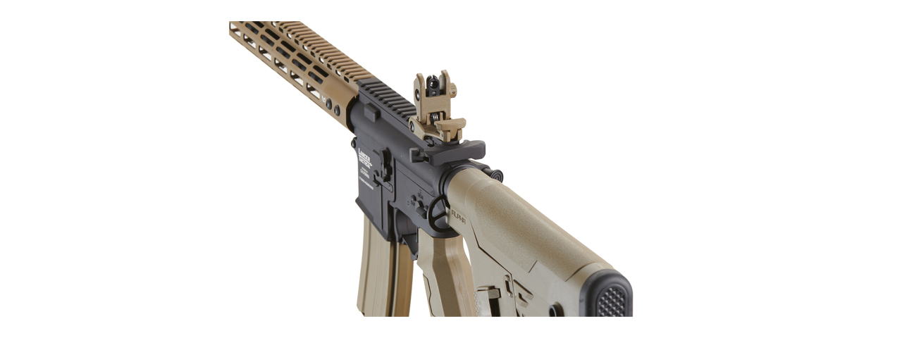 Lancer Tactical Archon 14" M-LOK Proline Series M4 Airsoft Rifle w/ Alpha Stock (Color: Two-Tone) - Click Image to Close