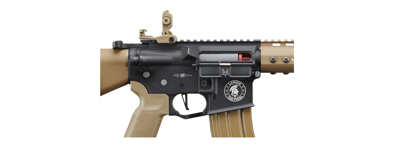 Lancer Tactical Archon 7" M-LOK Proline Series M4 Airsoft Rifle w/ Stubby Stock (Color: Two-Tone) - Click Image to Close