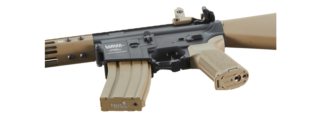 Lancer Tactical Archon 7" M-LOK Proline Series M4 Airsoft Rifle w/ Stubby Stock (Color: Two-Tone) - Click Image to Close