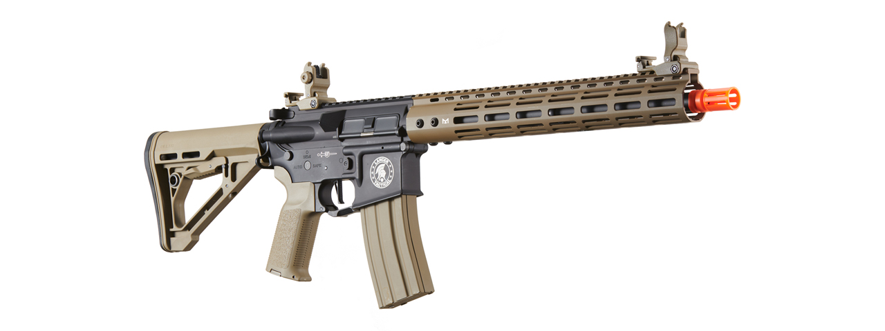 Lancer Tactical Archon 14" M-LOK Proline Series M4 Airsoft Rifle w/ Delta Stock (Color: Two-Tone) - Click Image to Close