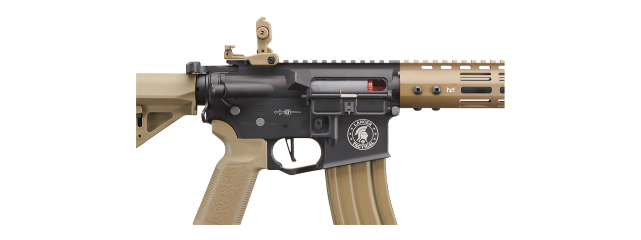 Lancer Tactical Archon 14" M-LOK Proline Series M4 Airsoft Rifle w/ Delta Stock (Color: Two-Tone) - Click Image to Close