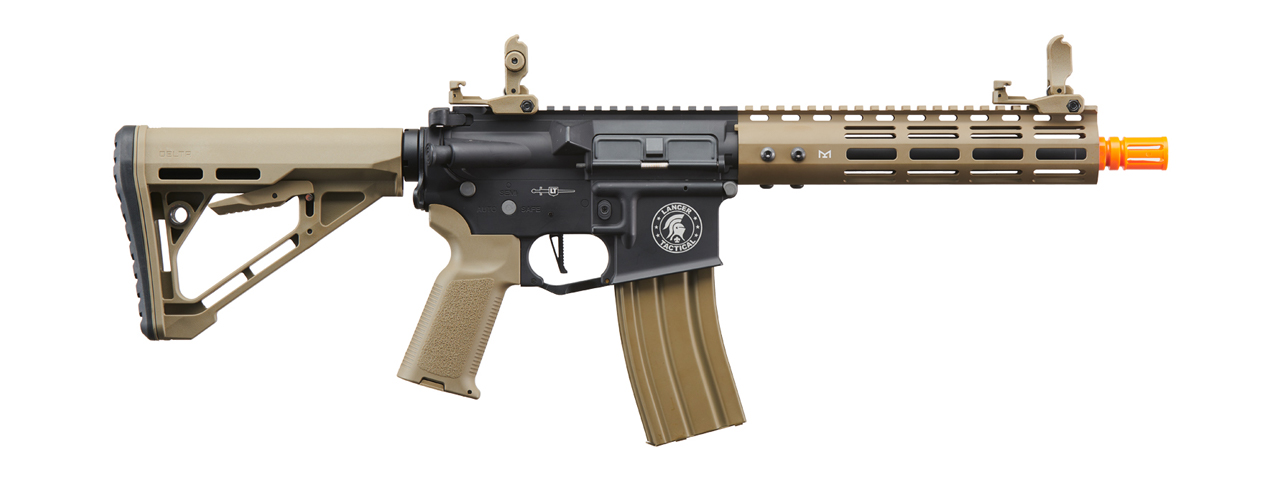 Lancer Tactical Archon 9" M-LOK Proline Series M4 Airsoft Rifle w/ Delta Stock (Color: Two-Tone) - Click Image to Close